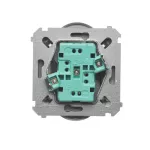 SIMON BASIC WMUW-00210M-J011 Gniazdo wtyczkowe podwójne z uziemieniem (moduł), Σ16A, 250V~, zaciski śrubowe; stal inox