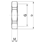 Nakrętka Poliamidowa Czarna M50x1,5