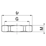Nakrętka mosiężna M100x3,0