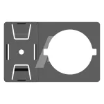 PTD022 Uchwyt fi22mm do tabliczek 15x27mm (270 szt.)