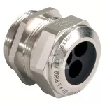 Dławnica mosiężna niklowana EX PG13 z 3 przepustami fi2,5-4,0mm dł.gwintu 6mm