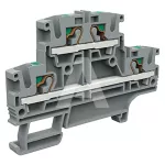 EFD.4/GR Złącze push-in 4mm^2, 2-piętrowe, szare