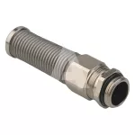Dławnica mosiężna niklowana z odgiętką M25x1,5 fi12,5-19,0mm, dł.gwintu 7mm