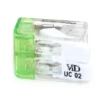 UC02 Złączka instalacyjna 4mm2, 2-polowa z dzwignią