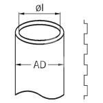 Peszel poliamidowy PA6-B AD21,2 16,5/21,2mm kolor czarny