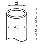 Peszel poliamidowy PA12-DB AD54,5 47,5/54,5mm kolor czarny