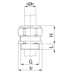Dławnica poliamidowa GFK M32x1,5 fi21-25,5mm