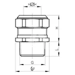 Dławnica mosiądz niklowany NPT1/2" zakres dławienia 5-11mm EX e/d