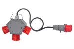 Rozdzielnica POLYBOX - gniazda 3x32A 5p, wtyczka 32A 5p, OPD 5x4mm² /5m/ IP44