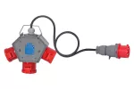 Rozdzielnica POLYBOX - gniazda 3x32A 5p, 230V, wtyczka 32A 5p, OPD 5x4mm² /10m/ IP44