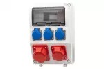 Rozdzielnica CAJA 9M - gniazda 2x32A 5p, 3x230V IP44