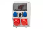 Rozdzielnica CAJA 9M - gniazda 2x32A 5p, 2x230V, 0/1 (32A) IP44