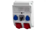 Rozdzielnica CAJA 11M - gniazda 2x16A 5p, 2x230V, 0/1 (32A) IP44