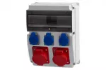 Rozdzielnica CAJA 12M - gniazda 2x32A 5p, 3x230V IP44