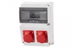 Rozdzielnica LAGO 10M - gniazda 2x16A 5p IP44