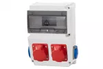 Rozdzielnica LAGO 10M - gniazda 2x16A 5p, 2x230V IP44