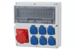 Rozdzielnica LAGO 14M - gniazda 16A 5p, 6x230V IP44
