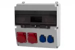 Rozdzielnica LAGO 17M - gniazda 2x16A 5p, 2x230V IP44