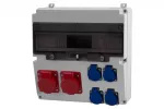 Rozdzielnica LAGO 17M - gniazda 2x16A 5p, 4x230V IP44
