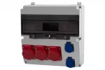Rozdzielnica LAGO 17M - gniazda 3x32A 5p, 2x230V IP44