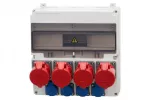 Rozdzielnica LAGO 17M - gniazda proste 4x16A 5p, 4x230V IP44