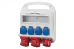 Rozdzielnica FORTE 11M - gniazda proste 16A 5p, 32A 5p, 4x230V, wtyk odbiornikowy 32A 5p IP44