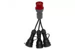 Reduktor wt.16A 5p + OW 3x1,5mm2 0,25m + 3x gn gumowe IP44