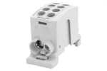 Zacisk HLK 100A-2 (1x25,1x16 / 1x25,1x16) - szary IP20