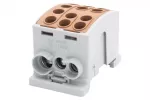 Zacisk HLK 125A-3 (1x35,2x25 / 1x35,2x25) - brązowy IP20