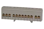 Listwa prądowa 12-modułowa 12x16mm² - szara IP20