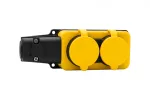 Listwa gumowa 2x230V 16A SCHUKO żółta IP54