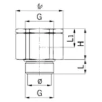 Adapter łożyskowany M20x1,5M20x1,5