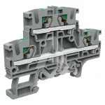 EFD.4/E/GR Złącze push-in 4mm^2, 2-piętrowe z PE, szare