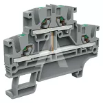 EFD.2/CI/GR Złącze push-in 2,5mm^2, 2-piętrowe z mostkiem wew. pionowym, szare