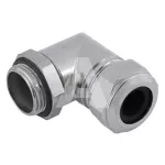 Dławnica mosiężna niklowana kątowa PG13 fi8,0-15,0mm dł.gwintu 13mm