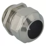 Dławnica mosiężna niklowana PG36 z pełnym wkładem uszczelniającym NBR dł.gwintu 8,0mm