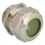 Dławnica mosiężna niklowana PG36 z pełnym wkładem uszczelniającym FPM dł.gwintu 8,0mm
