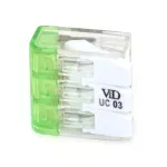 UC03 Złączka instalacyjna 4mm2, 3-polowa z dzwignią