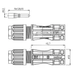 IS14240N Złącze solarne męskie SL4 na przewód (4-6 mm2) 1500 VDC IP67 (opak. 10 szt.)