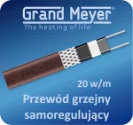 Kabel grzejny samoregulujący Grand Meyer 20W/m typ PHC-20