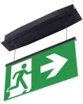 Oprawa ewakuacyjna podtynkowa SUPREMA LED D-std M 3H AT IP54 PT-S [BLK] + (E2, E3) / 93957 230V