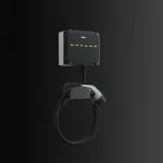 Ładowarka Samochodowa; SM34; Ścienna/Totem; 1 faza; 7,4 kW; 1 punkt ładowania; Kabel T2 prosty; Opcjonalne RFID; MID; samoresetujący wyłącznik różnicowoprądowy 30mA klasa A, wyłącznik nadprądowy 40A klasa C