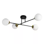 LEIA 4P E27, lampa wisząca, max. 4x60W, czarno-złota