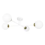 LEIA 4P E27, lampa wisząca, max. 4x60W, biało-złota
