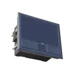 Puszka podłogowa na gniazda modułowe 4 x 45x45mm lub 8 x 22,5x45mm, pokrywa: plastik, czarna