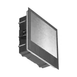 Puszka podłogowa na gniazda modułowe 6 x 45x45mm lub 12 x 22,5x45mm, pokrywa: stal nierdzewna, czarna