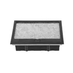 Puszka podłogowa na gniazda modułowe 8 x 45x45mm lub 16 x 22,5x45mm, pokrywa: materiał własny, czarna