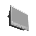 Puszka podłogowa na gniazda modułowe 8 x 45x45mm lub 16 x 22,5x45mm, pokrywa: stal nierdzewna, czarna