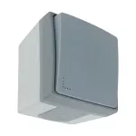 Łącznik jednobiegunowy z podświetleniem AQUATIC PRO IP55, 10A, 230V AC, Szaro-Grafitowy, 10 sztuk