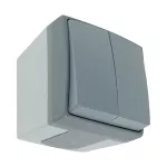 Łącznik świecznikowy AQUATIC PRO IP55, 10A, 230V AC, Szaro-Grafitowy 10 sztuk
